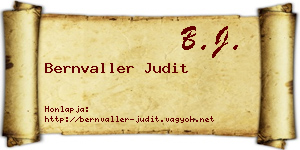 Bernvaller Judit névjegykártya
